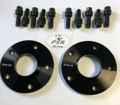 2 Porsche Wheel Spacers & Extended O.E Bolts 7mm / 10mm / 15mm / 20mm Black or Silver Kits